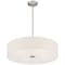 Access Lighting Mid Town, LED Pendant or SemiFlush, Brushed Steel Finish, Fabric 64066LEDDLP-BS/WH - alternate 6